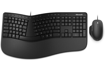 Ensemble clavier et souris filaire / Souris optique capteur BlueTrackT - Connexion via USB-A / Clavier AZERTY - Connexion via USB-A