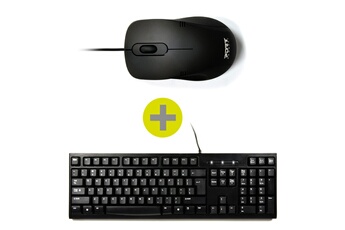CLAVIER + SOURIS USB FILAIRE NOIR