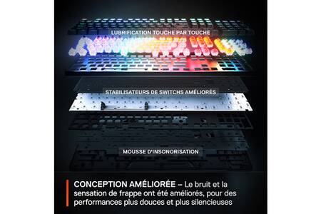Clavier Gaming SteelSeries Apex 3 FR AZERTY Noir - Occasion état Correct