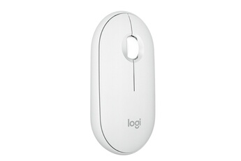 Souris Logitech Pebble Mouse 2 M350s souris fine sans fil Bluetooth, portable, légère - Blanche