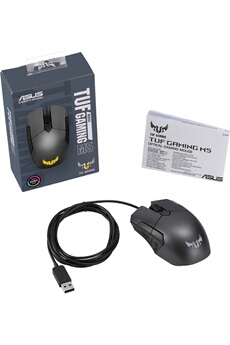 Asus Tuf Gaming M5 Souris Usb Optique 6200 Dpi Droitier Noir - Souris (Droitier, Optique, Usb, 6200 Dpi, 110 G, Noir)