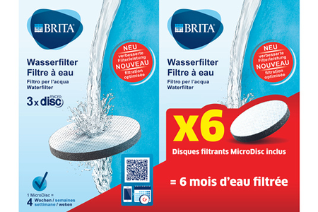 Cartouche filtre à eau Brita Pack de 6 filtres MicroDisc