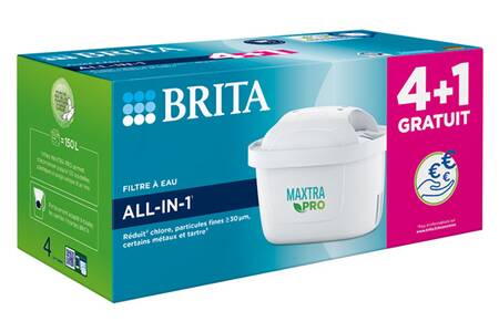 Cartouche filtre à eau Brita BRITA Pack de 4+1 cartouches filtrantes MAXTRA PRO All-in-1