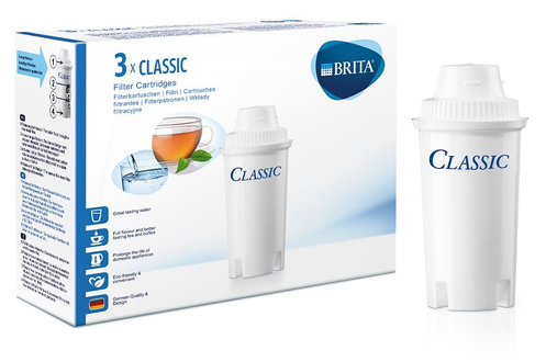 Cartouche filtre à eau Brita Pack de 3 filtres Classic BRITA - CTCHE  CLASSICX3 X3 Classic BRITA Cartouche filtrante