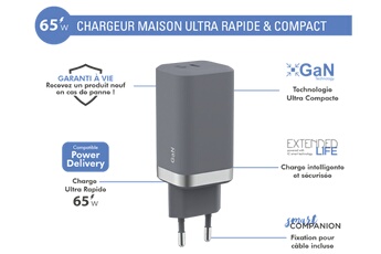 Chargeur maison Force Power USB C pour smartphone - vue 2