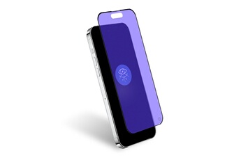 Protection d'écran pour smartphone Forceglass Verre trempé anti lumière bleue iPhone 15
