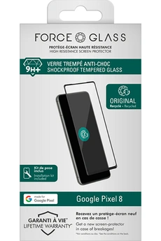 Protection d'écran pour smartphone Forceglass Protection d'écran en verre trempé pour Google Pixel 8