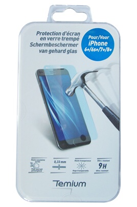Temium PROTECTION D'ECRAN EN VERRE TREMPE POUR IPHONE 6 PLUS / 6S PLUS / 7 PLUS/8 Plus