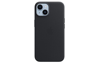 Coque en cuir avec MagSafe pour iPhone 14 - Minuit