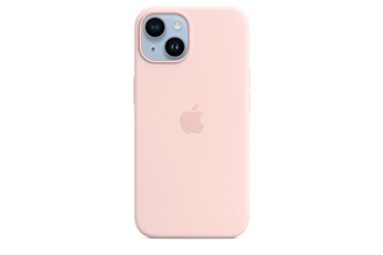 Coque et étui téléphone mobile Apple Coque en silicone avec MagSafe pour iPhone 14 - Rose craie