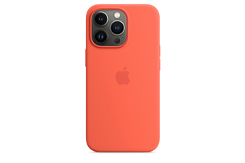 Coque et étui téléphone mobile Apple Coque en silicone avec MagSafe pour iPhone 13 Pro - Nectarine