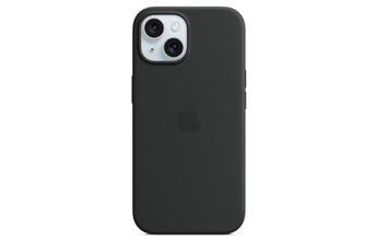 Coque et étui téléphone mobile Apple Coque en silicone avec MagSafe pour iPhone 15 - Noir