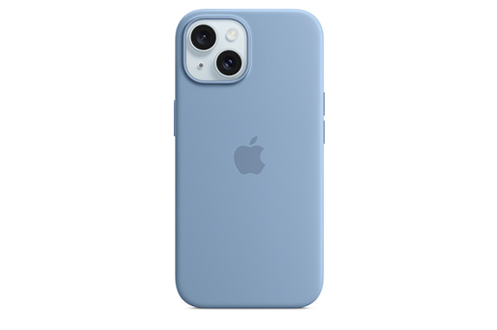Coque et étui téléphone mobile Apple Coque en silicone avec MagSafe pour  iPhone 15 - Bleu d'hiver - MT0Y3ZM/A