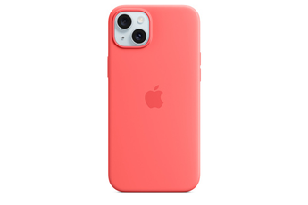 Coque et étui téléphone mobile Apple Coque en silicone avec MagSafe pour iPhone 15 Plus - Goyave