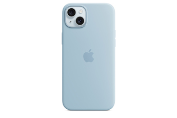 Coque et étui téléphone mobile Apple Coque en silicone avec MagSafe pour iPhone 15 Plus - Bleu clair