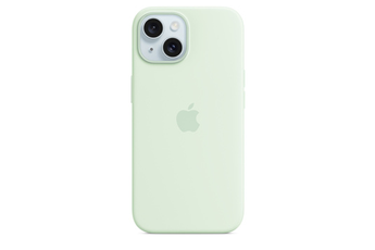 Coque et étui téléphone mobile Apple Coque en silicone avec MagSafe pour iPhone 15 - Menthe douce