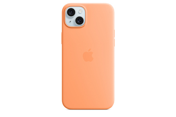 Coque et étui téléphone mobile Apple Coque en silicone avec MagSafe pour iPhone 15 Plus - Sorbet a l
