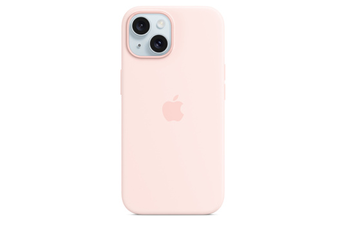 Coque et étui téléphone mobile Apple Coque en silicone avec MagSafe pour iPhone 15 - Rose pale