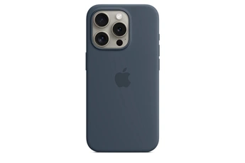 Coque en silicone avec MagSafe pour iPhone 15 Pro - Bleu orage