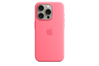 Coque et étui téléphone mobile Apple Coque en silicone avec MagSafe pour iPhone 15 Pro - Rose