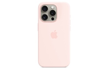 Coque et étui téléphone mobile Apple Coque en silicone avec MagSafe pour iPhone 15 Pro - Rose pale