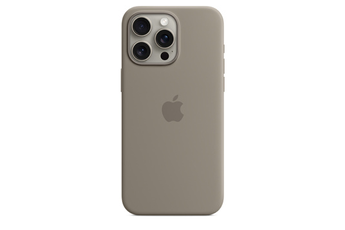 Coque et étui téléphone mobile Apple Coque en silicone avec MagSafe pour iPhone 15 Pro Max - Argile