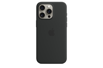 Coque et étui téléphone mobile Apple Coque en silicone avec MagSafe pour iPhone 15 Pro Max - Noir