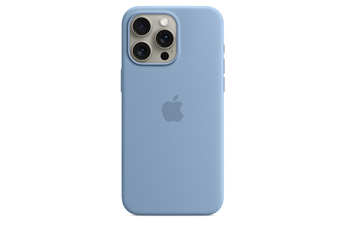 Coque et étui téléphone mobile Apple Coque en silicone avec MagSafe pour iPhone 15 Pro Max - Bleu d'