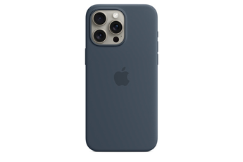 Coque et étui téléphone mobile Apple Coque en silicone avec MagSafe pour iPhone 15 Pro Max - Bleu or