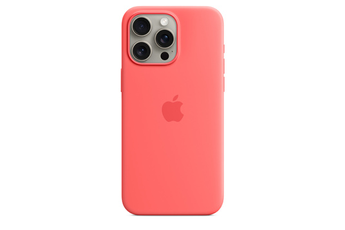 Coque et étui téléphone mobile Apple Coque en silicone avec MagSafe pour iPhone 15 Pro Max - Goyave
