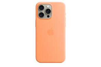 Coque et étui téléphone mobile Apple Coque en silicone avec MagSafe pour iPhone 15 Pro Max - Sorbet 