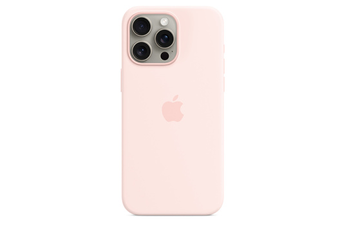 Coque et étui téléphone mobile Apple Coque en silicone avec MagSafe pour iPhone 15 Pro Max - Rose pa