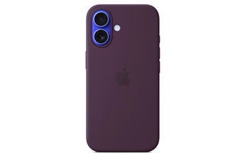 Coque en silicone avec MagSafe pour iPhone 16 - Prune