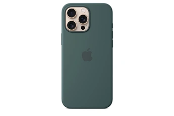 Coque en silicone avec MagSafe pour iPhone 16 Pro Max - Vert lacustre