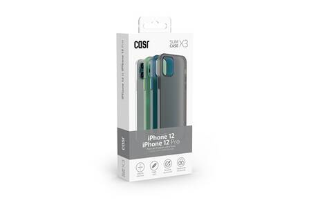 Coque et étui téléphone mobile Casr Coque de protection ultra fine pack de 3 (couleurs foncées) pour iPhone 12/12 Pro
