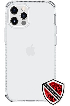 Coque renforc&eacute;e iphone 12 pro max spectrum clear transparente itskins