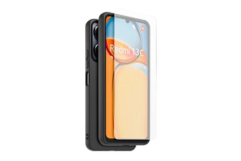 Made For Xiaomi - Pack Coque arriere semi-rigide & Protege-ecran en verre trempe pour Redmi 13C
