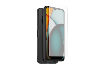 Pack coque et verre trempe pour Redmi 14C Noir