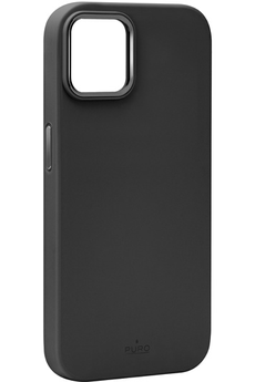 Coque et étui téléphone mobile Puro Coque en silicone Icon MagSafe iPhone 15 - noir