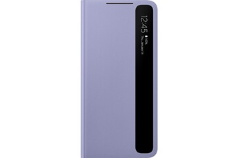 Coque et étui téléphone mobile Samsung Coque Smart Clear View S21+ Violet
