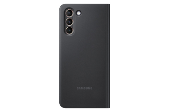Coque et étui téléphone mobile Samsung Coque Smart Clear View S21 Noir