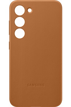 Coque et étui téléphone mobile Samsung Coque en cuir S23 Beige