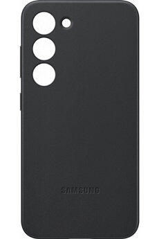 Coque et étui téléphone mobile Samsung Coque en cuir S23 Noir