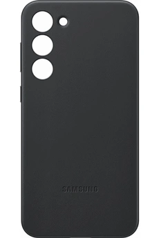 Coque et étui téléphone mobile Samsung Coque en cuir S23+ Noir
