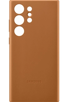 Coque et étui téléphone mobile Samsung Coque en cuir S23 Ultra Beige