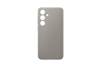 Coque et étui téléphone mobile Samsung Coque en cuir Vegan pour Galaxy S24+ Taupe