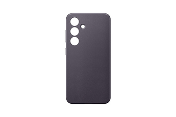 Coque et étui téléphone mobile Samsung Coque en cuir Vegan pour Galaxy S24 Violet foncé