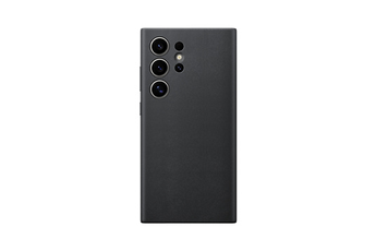 Coque et étui téléphone mobile Samsung Coque en cuir Vegan pour Galaxy S24 Ultra Noir