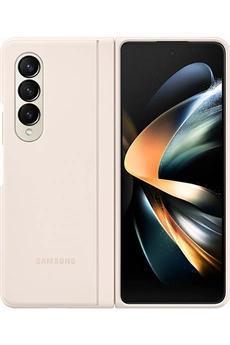 Samsung - Coque et étui téléphone mobile Samsung Coque fine avec rabat Ivoire Pour Galaxy Z Fold4