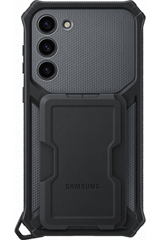 Coque et étui téléphone mobile Samsung Coque Renforcée support amovible S23+ Gris